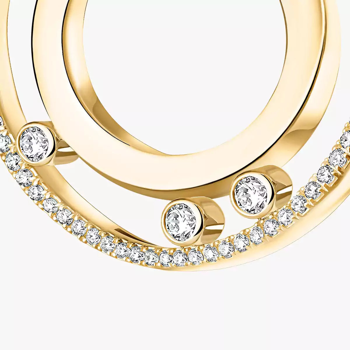 [Loran]MOVE ROMANE SMALL DIAMOND HOOP EARRINGS