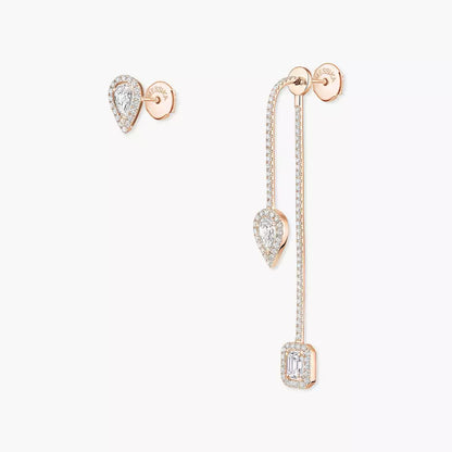 [Loran]MY TWIN DIAMOND DROP EARRINGS