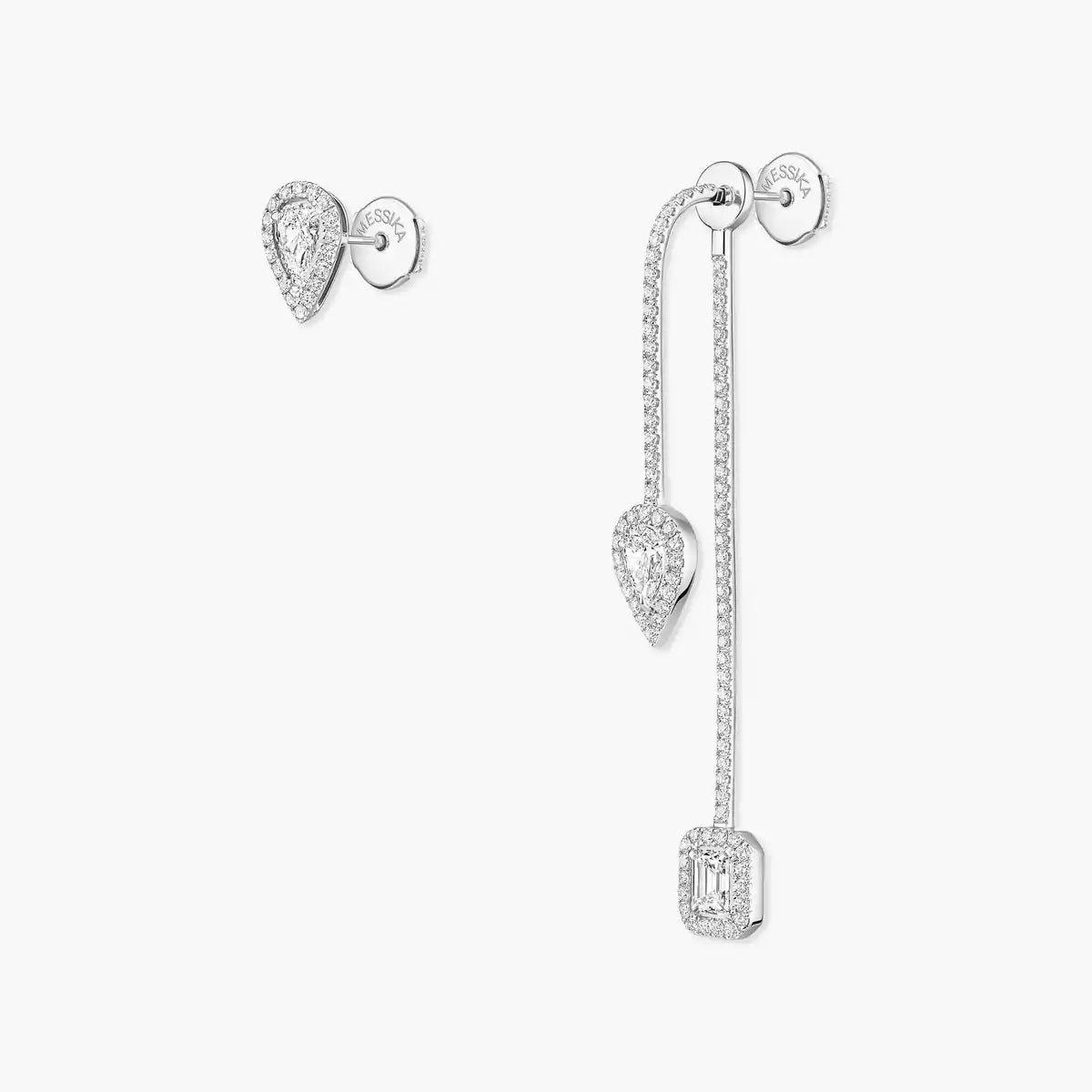 [Loran]MY TWIN DIAMOND DROP EARRINGS