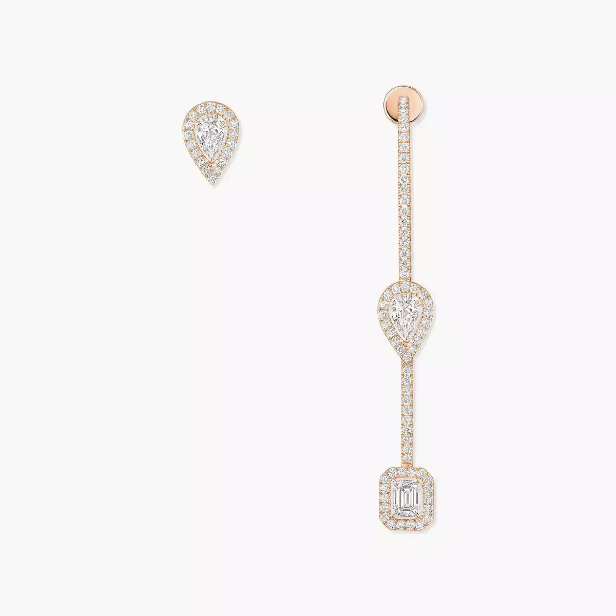 [Loran]MY TWIN DIAMOND DROP EARRINGS