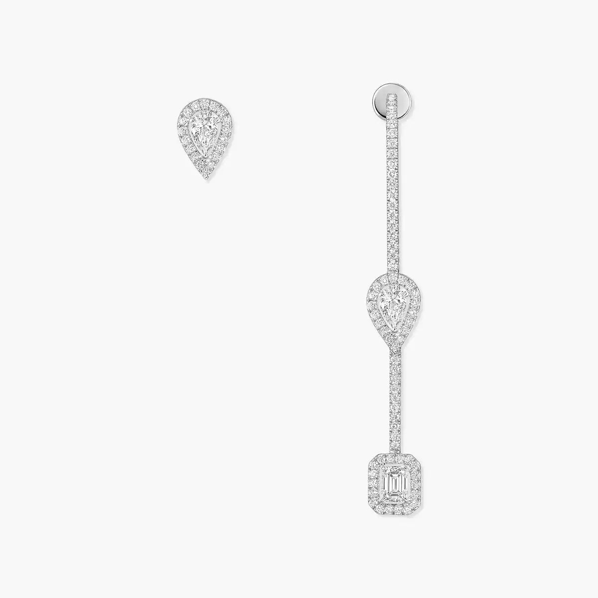 [Loran]MY TWIN DIAMOND DROP EARRINGS