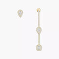 [Loran]MY TWIN DIAMOND DROP EARRINGS