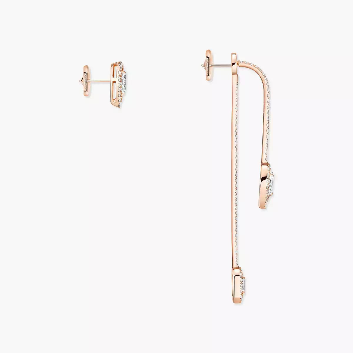 [Loran]MY TWIN DIAMOND DROP EARRINGS