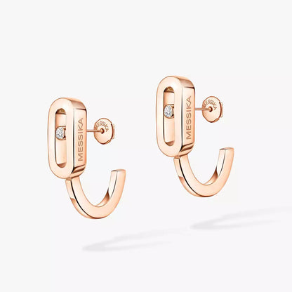 [Loran]MOVE CLASSIQUE MINI DIAMOND HOOP EARRINGS