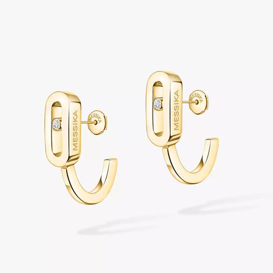[Loran]MOVE CLASSIQUE MINI DIAMOND HOOP EARRINGS