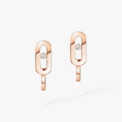 [Loran]MOVE CLASSIQUE MINI DIAMOND HOOP EARRINGS
