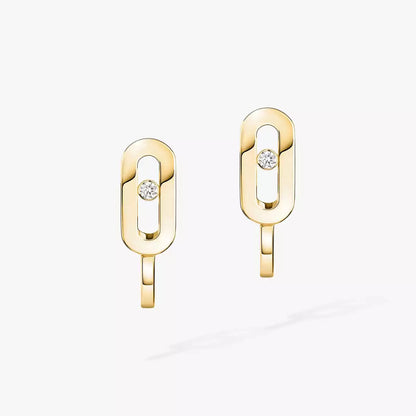[Loran]MOVE CLASSIQUE MINI DIAMOND HOOP EARRINGS