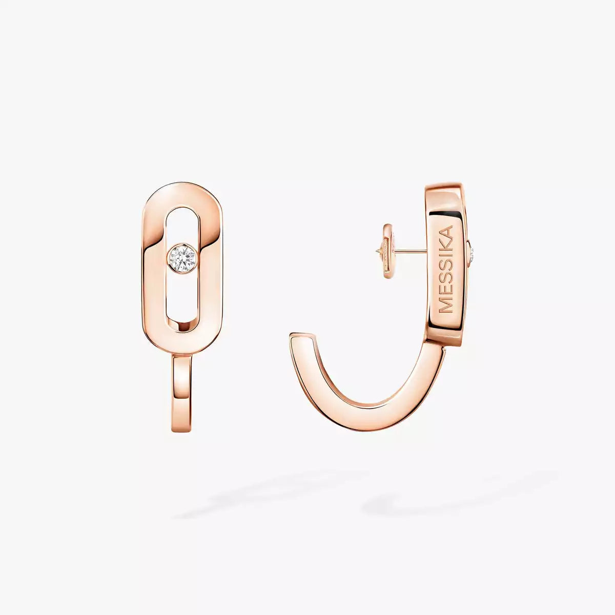 [Loran]MOVE CLASSIQUE MINI DIAMOND HOOP EARRINGS