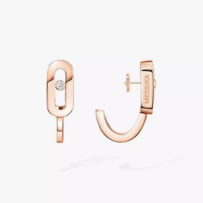 [Loran]MOVE CLASSIQUE MINI DIAMOND HOOP EARRINGS