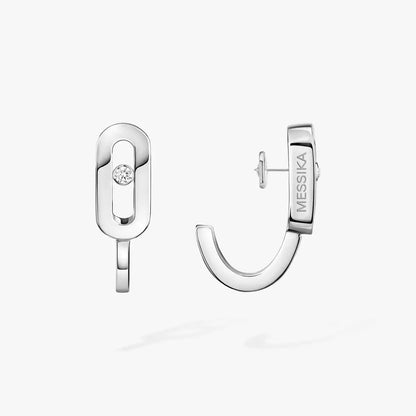 [Loran]MOVE CLASSIQUE MINI DIAMOND HOOP EARRINGS