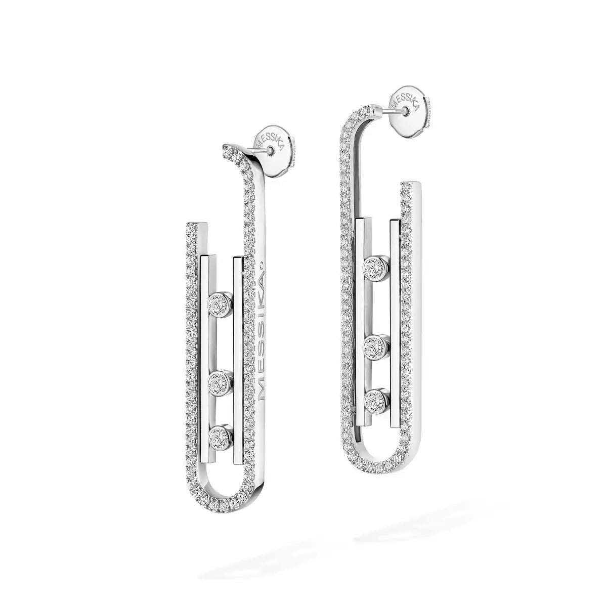 [Loran]MOVE KINETIC DIAMOND PENDANT EARRINGS