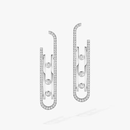 [Loran]MOVE KINETIC DIAMOND PENDANT EARRINGS