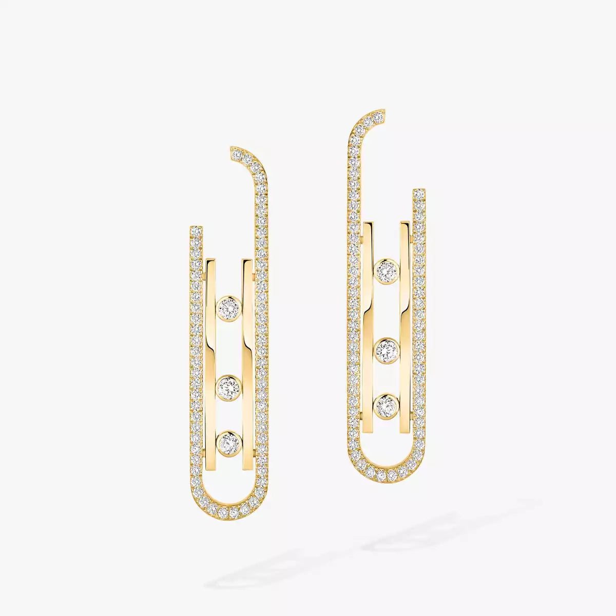 [Loran]MOVE KINETIC DIAMOND PENDANT EARRINGS