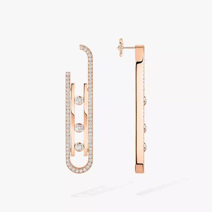 [Loran]MOVE KINETIC DIAMOND PENDANT EARRINGS