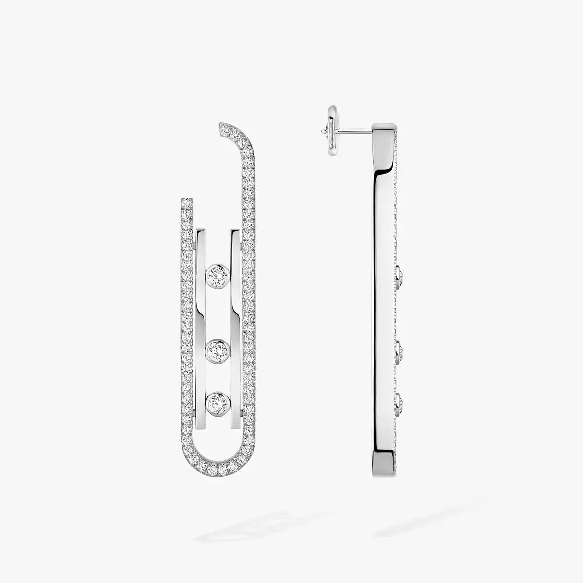 [Loran]MOVE KINETIC DIAMOND PENDANT EARRINGS