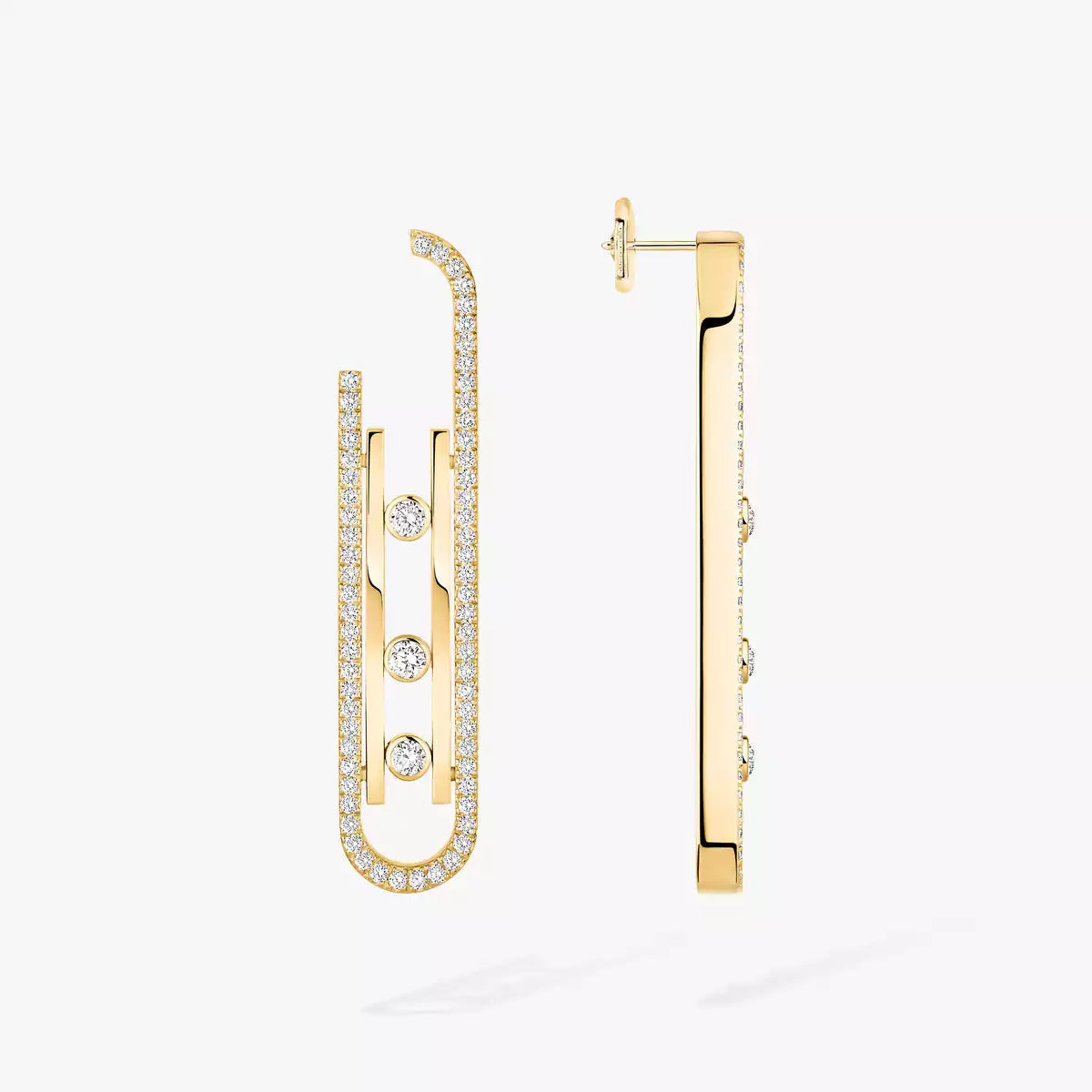 [Loran]MOVE KINETIC DIAMOND PENDANT EARRINGS
