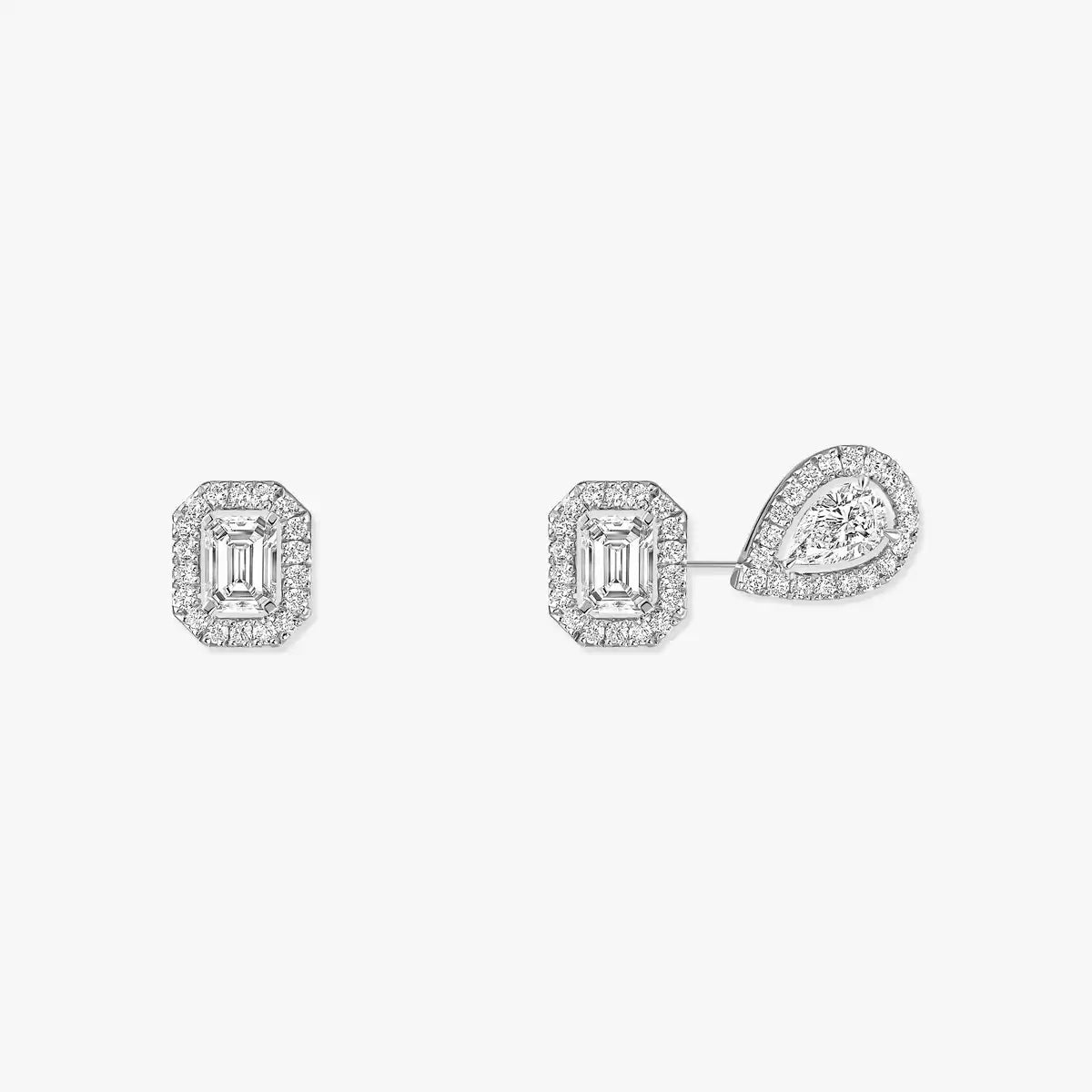 [Loran]MY TWIN 1+2 DIAMOND EARRINGS