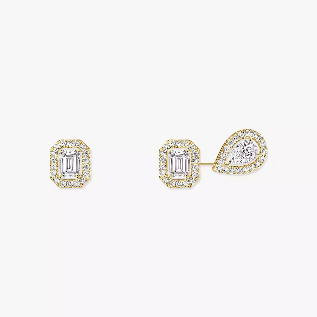 [Loran]MY TWIN 1+2 DIAMOND EARRINGS