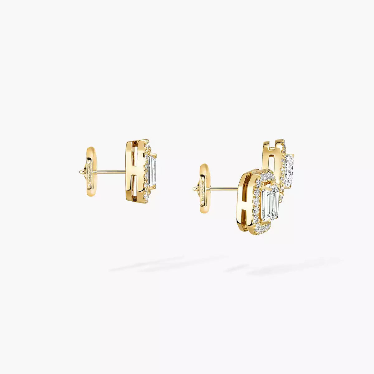 [Loran]MY TWIN 1+2 DIAMOND EARRINGS