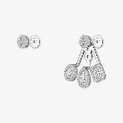 [Loran]MY TWIN TRIO DIAMOND EARRINGS