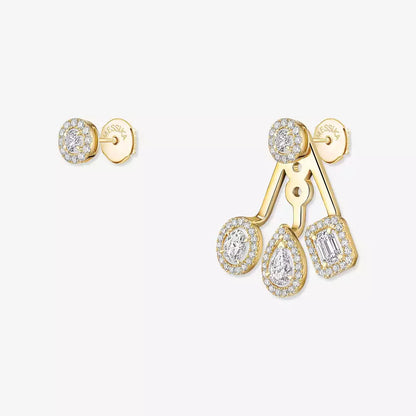 [Loran]MY TWIN TRIO DIAMOND EARRINGS
