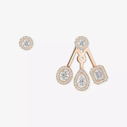 [Loran]MY TWIN TRIO DIAMOND EARRINGS