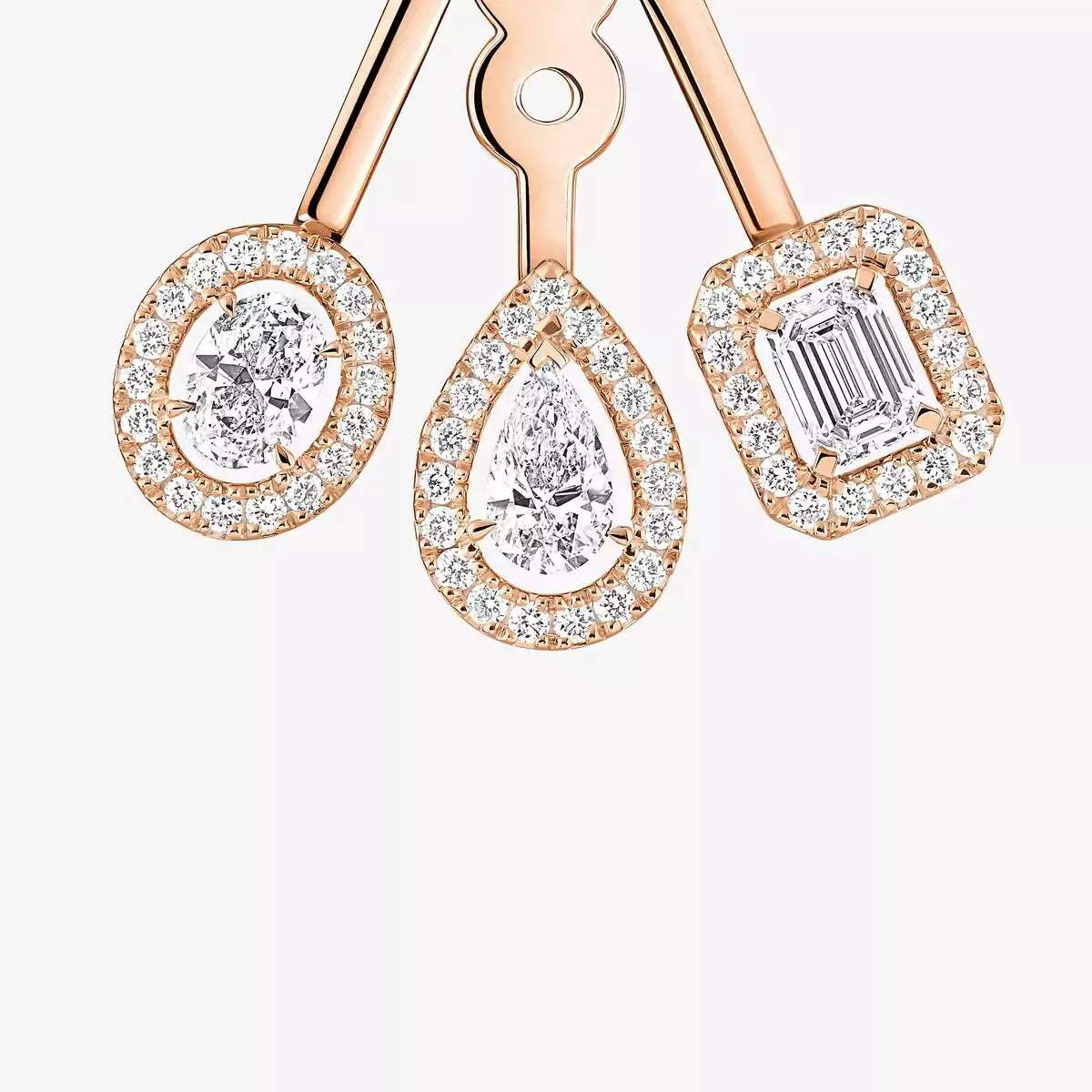 [Loran]MY TWIN TRIO DIAMOND EARRINGS