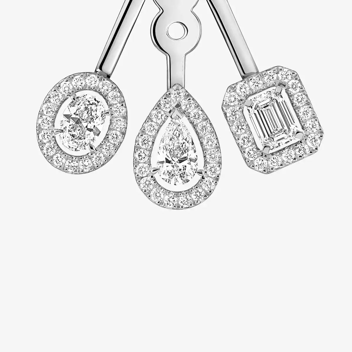 [Loran]MY TWIN TRIO DIAMOND EARRINGS