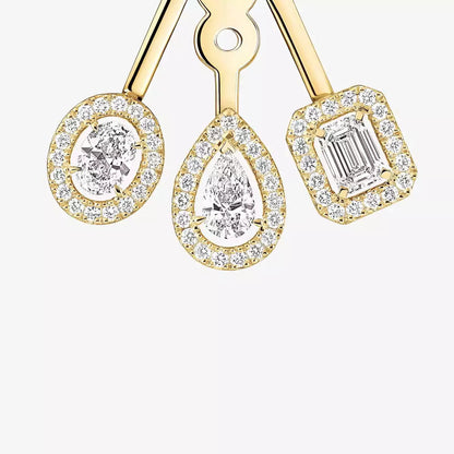 [Loran]MY TWIN TRIO DIAMOND EARRINGS