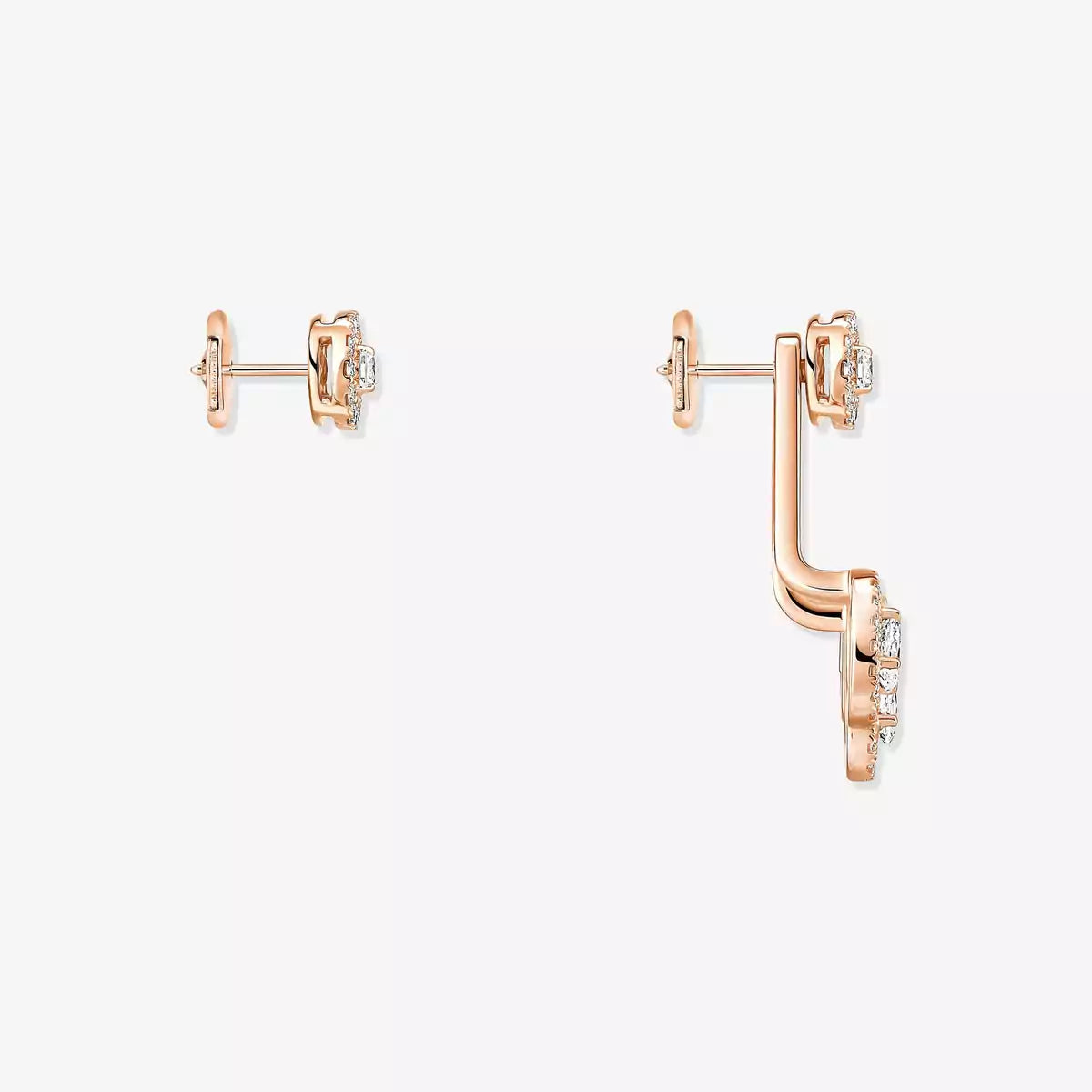 [Loran]MY TWIN TRIO DIAMOND EARRINGS