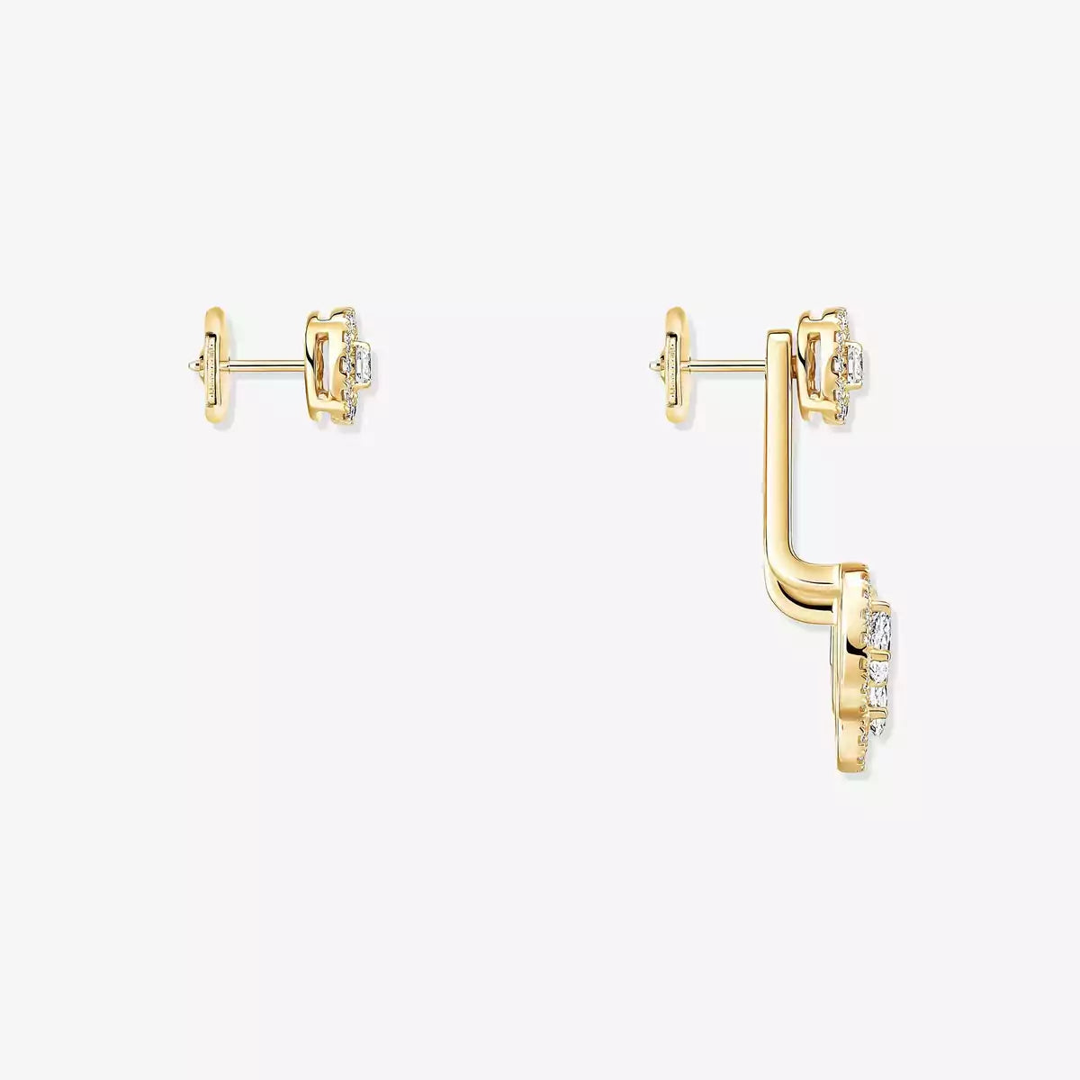 [Loran]MY TWIN TRIO DIAMOND EARRINGS