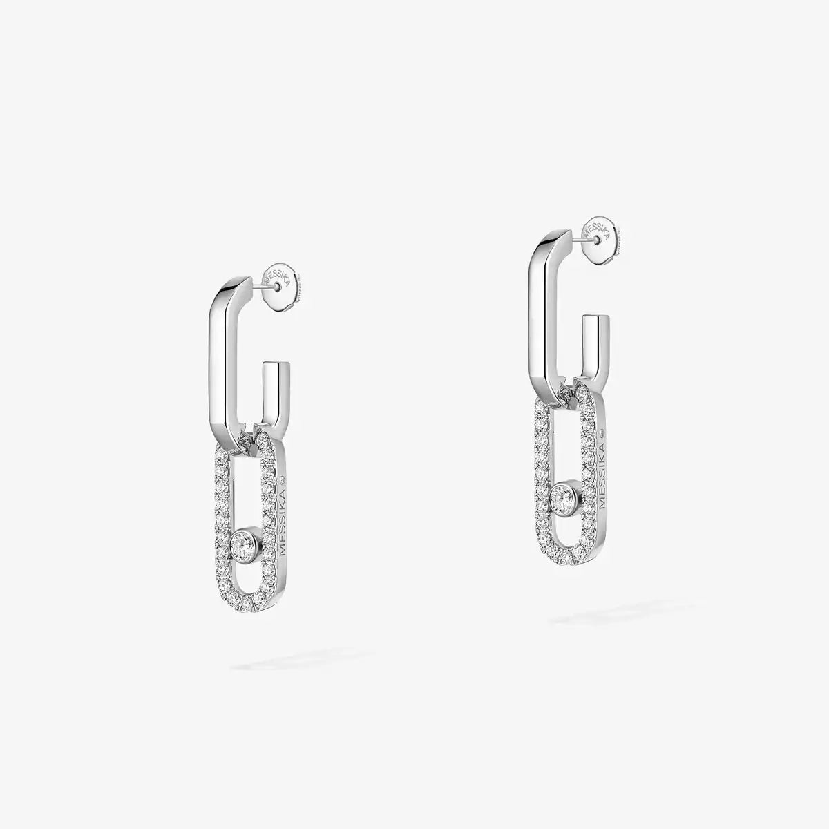 [Loran]MOVE LINK KINETIC DIAMOND EARRINGS
