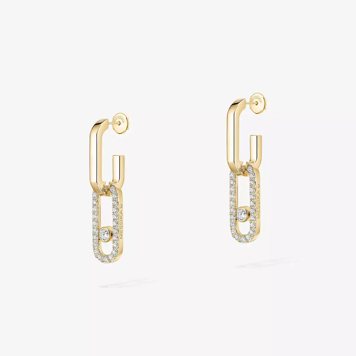 [Loran]MOVE LINK KINETIC DIAMOND EARRINGS
