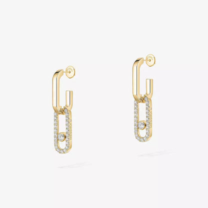 [Loran]MOVE LINK KINETIC DIAMOND EARRINGS