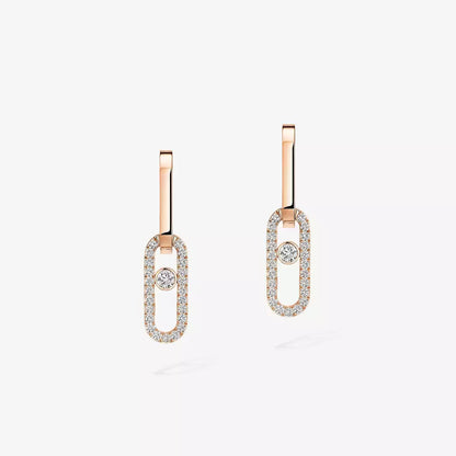 [Loran]MOVE LINK KINETIC DIAMOND EARRINGS