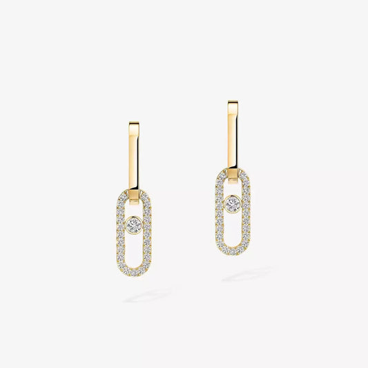 [Loran]MOVE LINK KINETIC DIAMOND EARRINGS