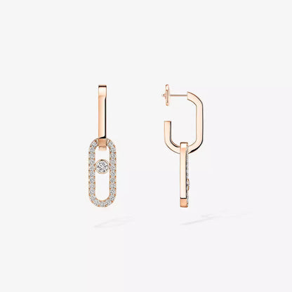 [Loran]MOVE LINK KINETIC DIAMOND EARRINGS
