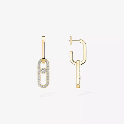 [Loran]MOVE LINK KINETIC DIAMOND EARRINGS