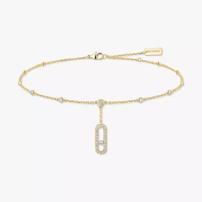 [Loran]MOVE UNO PAVÉ DIAMOND ANKLE BRACELET