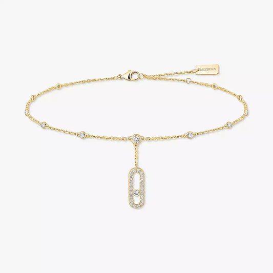 [Loran]MOVE UNO PAVÉ DIAMOND ANKLE BRACELET