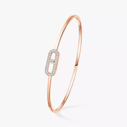 [Loran]MOVE UNO PAVÉ FLEX BANGLE (MEDIUM)