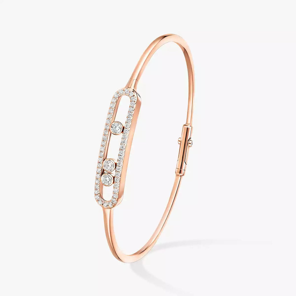 [Loran]MOVE PAVÉ DIAMOND BANGLE BRACELET M