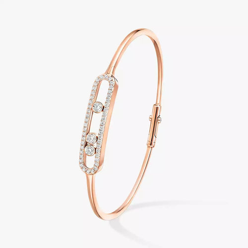 [Loran]MOVE PAVÉ DIAMOND BANGLE BRACELET M