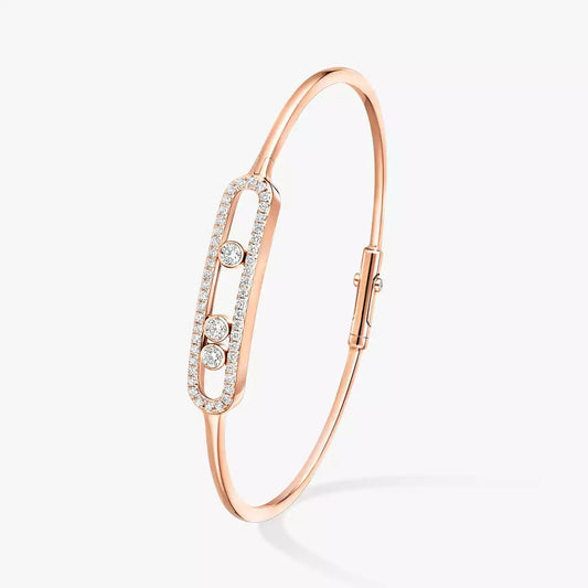 [Loran]MOVE PAVÉ DIAMOND BANGLE BRACELET M