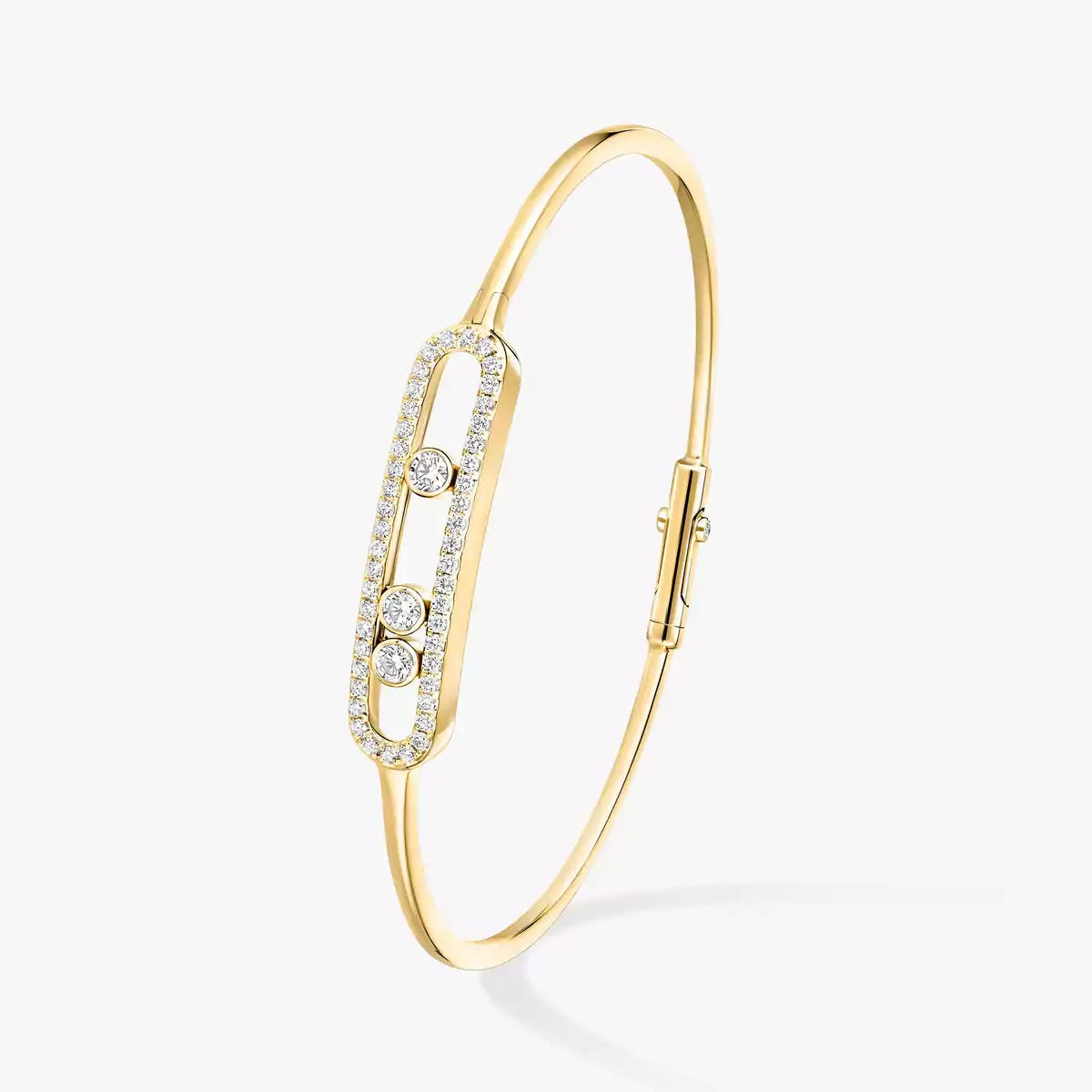 [Loran]MOVE PAVÉ DIAMOND BANGLE BRACELET M