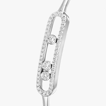 [Loran]MOVE PAVÉ DIAMOND BANGLE BRACELET M