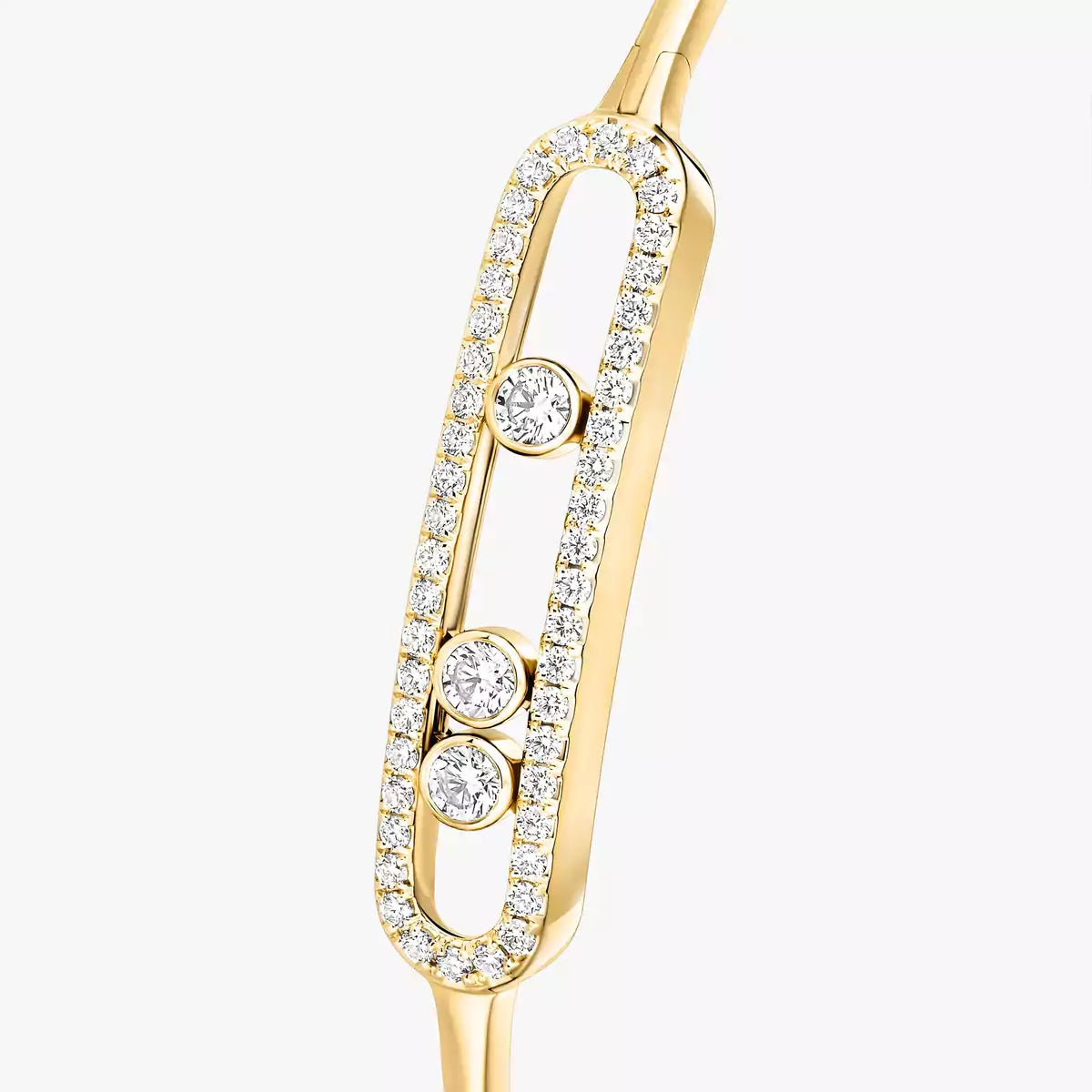 [Loran]MOVE PAVÉ DIAMOND BANGLE BRACELET M