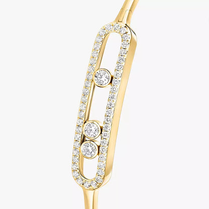 [Loran]MOVE PAVÉ DIAMOND BANGLE BRACELET M