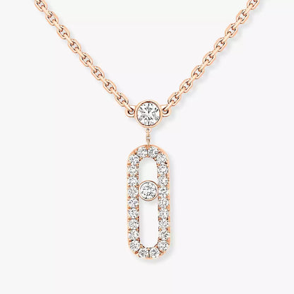 [Loran]MOVE UNO 2-ROW PAVÉ NECKLACE
