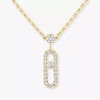 [Loran]MOVE UNO 2-ROW PAVÉ NECKLACE